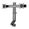 Tripp Lite series Dual-Display Monitor Arm with Desk Clamp and Grommet - Height Adjustable, 17” to 27” Monitors