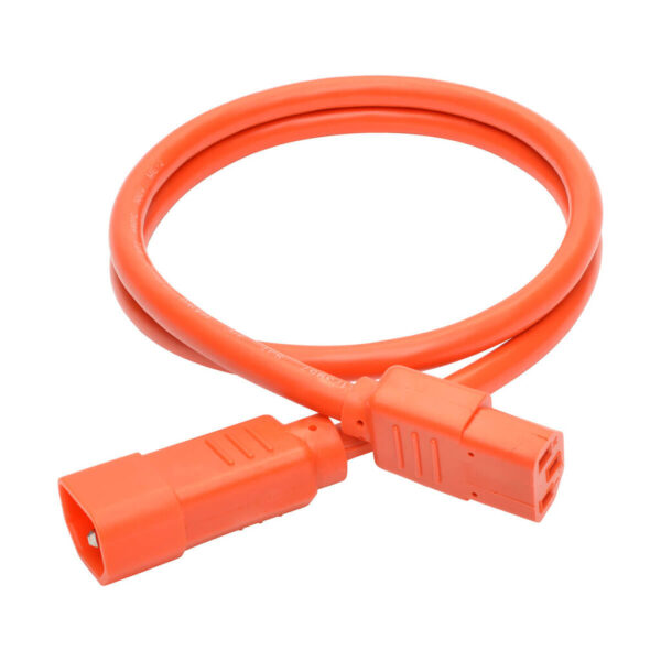 d155fa8b359e01b1eb27bce59eaa7f04 Tripp Lite series Heavy-Duty PDU Power Cord, C13 to C14 - 15A, 250V, 14 AWG, 3 ft. (0.91 m), Orange