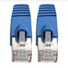 Tripp Lite series Cat6a 10G Snagless Shielded STP Ethernet Cable (RJ45 M/M), PoE, Blue, 30 ft. (9.14 m)