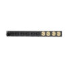 Tripp Lite series Isobar 12-Outlet Network Server Surge Protector, 15 ft. (4.57 m) Cord, 3840 Joules, Diagnostic LEDs, 1U Rackmount, Metal Housing