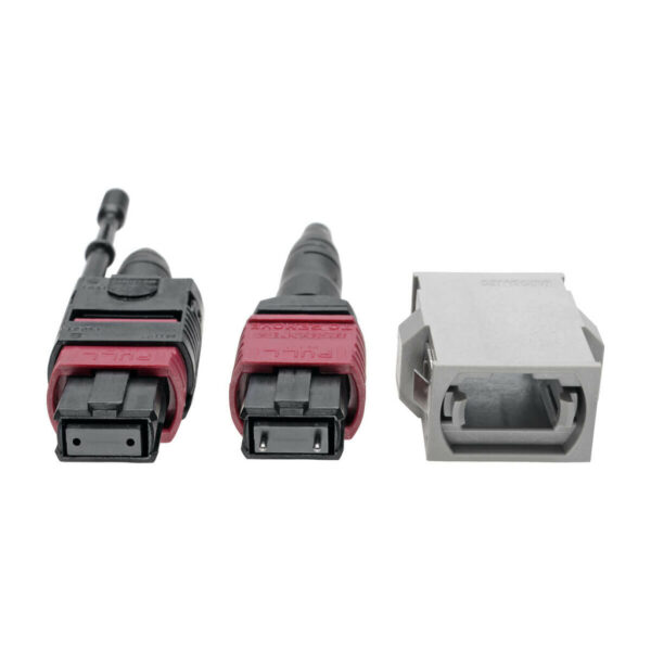 Tripp Lite series MTP/MPO Parallel Optics Base-8 Migration Fiber Adapter, Polarity C to B, 12 Fiber, 40GB/100GB, OM4 M/F, Magenta, 8 in.