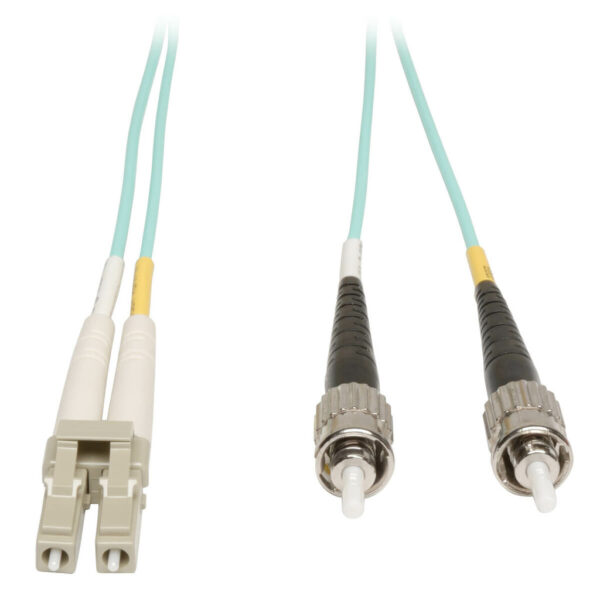 Tripp Lite series 10Gb Duplex Multimode 50/125 OM3 LSZH Fiber Patch Cable (LC/ST) - Aqua, 3M (10 ft.)