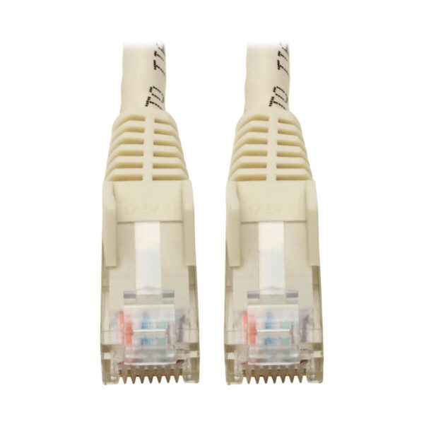 d22e7c56fdecfcb9138f6422c8c81b5d Tripp Lite series Cat6 Gigabit Snagless Molded (UTP) Ethernet Cable (RJ45 M/M), PoE, White, 6-in. (15.24 cm)