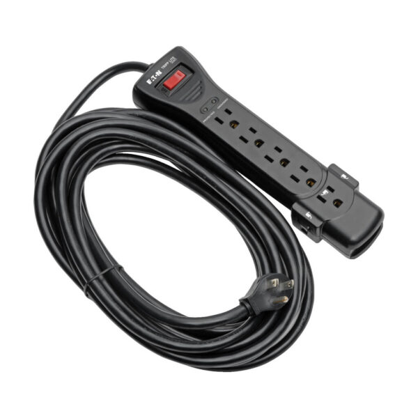 d271adad8ccaa897fffdbbb267c00b54 Tripp Lite series Protect It! 7-Outlet Surge Protector, 25 ft. Cord, 2160 Joules, Black Housing
