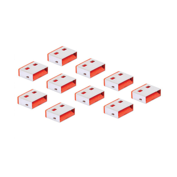 d28fb66ac639be3be62ad9ca0f92e0c3 Tripp Lite series USB-A Port Blockers, Red, 10 Pack, TAA - U2BLOCK-A10-RD