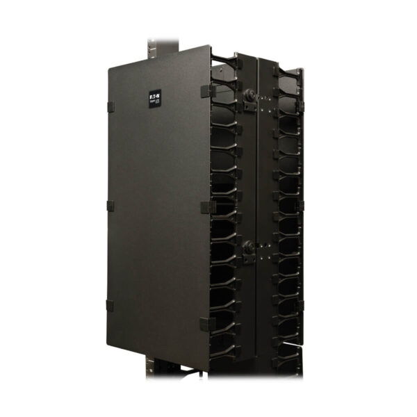 d2a11041fd6c2d98854d56f46cf647c0 Tripp Lite series SmartRack 12-in. (30.48 cm) Width High Capacity Vertical Cable Manager - Double finger duct with cover