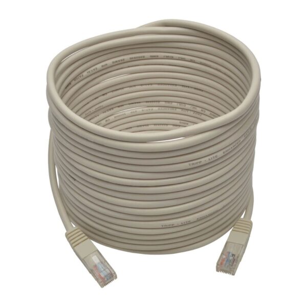 Tripp Lite series Cat5e 350 MHz Molded (UTP) Ethernet Cable (RJ45 M/M), PoE - White, 25 ft. (7.62 m)