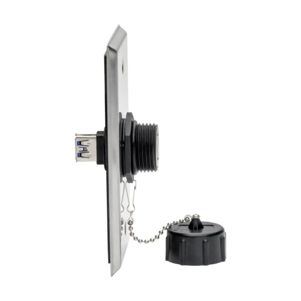 Tripp Lite series USB 3.0 Coupler, SuperSpeed, 3.0/3.1, Industrial - USB-A F/F, Shielded, IP68, Dust Cap, TAA