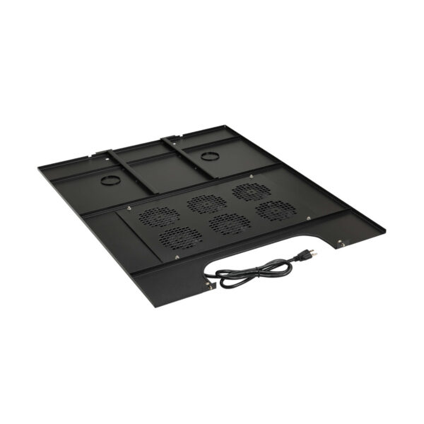Tripp Lite series SmartRack Roof-Mounted Fan Panel for Wide Rack Enclosure Cabinets - 6 120V Fans, 630 CFM, 5-15P Plug
