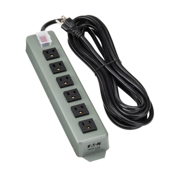 d357e09223540ed2198561b8a39c94a3 Tripp Lite series Industrial Power Strip, 6-Outlet, 15 ft. (4.6 m) Cord, Locking Switch Cover - UL24CB-15