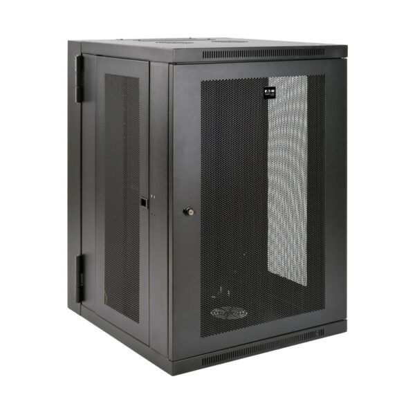 Tripp Lite series SmartRack 18U UPS-Depth Wall-Mount Half-Height Rack Enclosure, Hinged Back