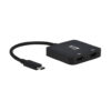 d436a03f4752d145150a4f68e8d3c707 Tripp Lite series USB-C Adapter, Dual Display - 4K 60 Hz HDMI, HDR, 4:4:4, HDCP 2.2, DP 1.4 Alt Mode, Black