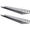 Tripp Lite series Wire Mesh Cable Tray - 150 x 50 x 1500 mm (6 in. x 2 in. x 5 ft.), 2-Pack