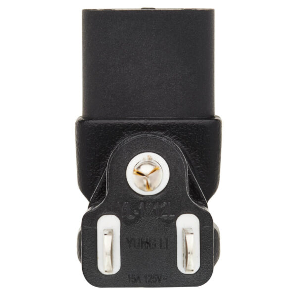 Tripp Lite series Computer Power Cord Adapter, NEMA 5-15P to Down Angle C13 - 10A, 125V, Black
