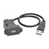 d4ff8ed65f017e6f430426b0ff322a3b Tripp Lite series USB 2.0 All-in-One Keystone/Panel Mount Extension Cable (M/F), Angled Connector, 1 ft. (0.31 m)