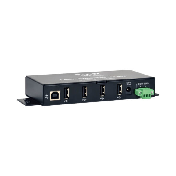 Tripp Lite series 4-Port Industrial-Grade USB 2.0 Hub - 15 kV ESD Immunity, Metal Housing, Mountable