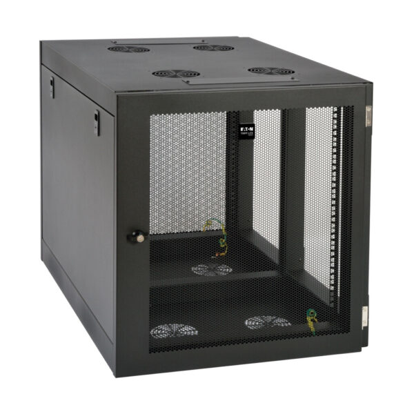 Tripp Lite series SmartRack 12U Heavy-Duty Low-Profile Server-Depth Side-Mount Wall-Mount Small Rack Enclosure