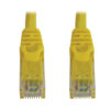 Tripp Lite series Cat6a 10G Snagless Molded UTP Ethernet Cable (RJ45 M/M), PoE, Yellow, 25 ft. (7.6 m)