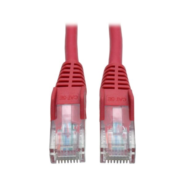Tripp Lite series Cat5e 350 MHz Snagless Molded (UTP) Ethernet Cable (RJ45 M/M), PoE - Red, 14 ft. (4.27 m)
