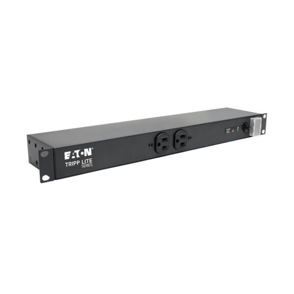 Tripp Lite series Isobar 12-Outlet Network Server Surge Protector, 15 ft. (4.57 m) Cord, 3840 Joules, Diagnostic LEDs, 1U Rackmount, Metal Housing