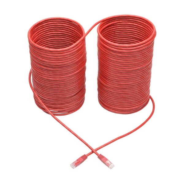 d5650ed937a3c2abb9fe4ed113b483a0 Tripp Lite series Cat6 Gigabit Molded (UTP) Ethernet Cable (RJ45 M/M), PoE, Red, 100 ft. (30.5 m)