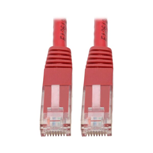 d59373547affc3b026354294c7e388c0 Tripp Lite series Cat6 Gigabit Molded (UTP) Ethernet Cable (RJ45 M/M), PoE, Red, 6 ft. (1.83 m)