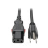 d597a6457642330c4c7b6ebe71229a8d Tripp Lite series Computer Power Cord, NEMA 5-15P to Locking C13 - 10A, 125V, 18 AWG, 1 ft. (0.31 m)