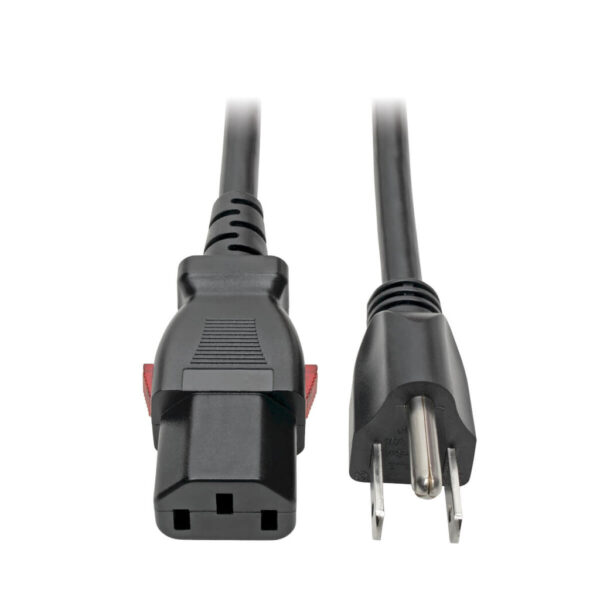 d597a6457642330c4c7b6ebe71229a8d Tripp Lite series Computer Power Cord, NEMA 5-15P to Locking C13 - 10A, 125V, 18 AWG, 1 ft. (0.31 m)