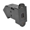 Tripp Lite series Mini DisplayPort to DisplayPort All-in-One Keystone/Panel Mount Angled Adapter (F/F), Black