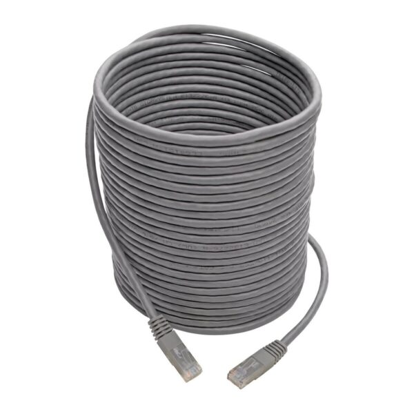 Tripp Lite series Cat6 Gigabit Molded (UTP) Ethernet Cable (RJ45 M/M), PoE, Gray, 35 ft. (10.67 m)