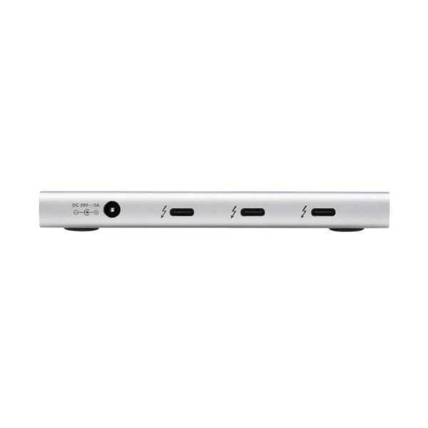 Tripp Lite series 4-Port Thunderbolt 4 Hub - 8K, 2x 4K 60 Hz, USB 3.2 Gen 2, USB-A Port, 100W Charging, Gray