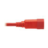 Tripp Lite series Heavy-Duty PDU Power Cord, C13 to C14 - 15A, 250V, 14 AWG, 6 ft. (1.83 m), Red