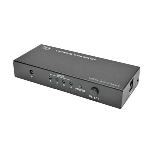 Tripp Lite series 4-Port HDMI Switch with Remote Control - 4K 60 Hz, UHD, 4:4:4, HDR, 3D