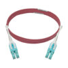 Tripp Lite series 10G Duplex Multimode 50/125 OM4 LSZH Fiber Optic Cable (LC/LC), Push/Pull Tabs, Magenta, 2 m