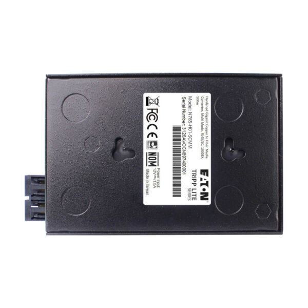 d77d6e930a89bc8e1091bfc4fed04c08 Tripp Lite series Hardened Gigabit Fiber to Ethernet Media Converter, 10/100/1000 Mbps, RJ45/SC Multimode, -10° to 60°C, 500 m (1640 ft.), TAA