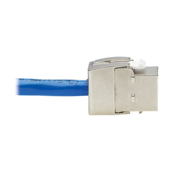 Tripp Lite series Cat6 Keystone Jack Cable Assembly - Unshielded, PoE+, RJ45 M/F, 18-in. (45.72 cm), Blue, TAA