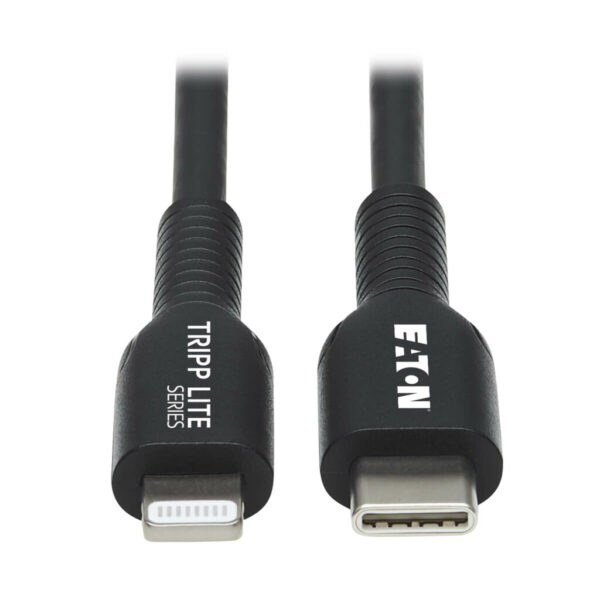 d84f1731c3e56c0ca62206a3c2a133ef Tripp Lite series USB-C to Lightning Sync/Charge Cable (M/M), MFi Certified, Black, 2 m (6.6 ft.)