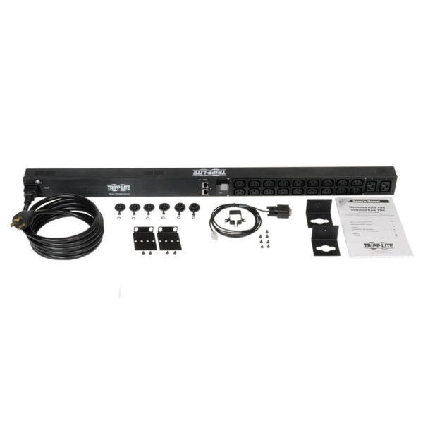 d85c8142440c1ac4f582c882af5892a1 Eaton 3.7kW Single-Phase 208/230V Monitored PDU - LX Platform, 18 C13, 2 C19 Outlets, C20 / L6-20P Inputs, 0U 900mm Height, TAA
