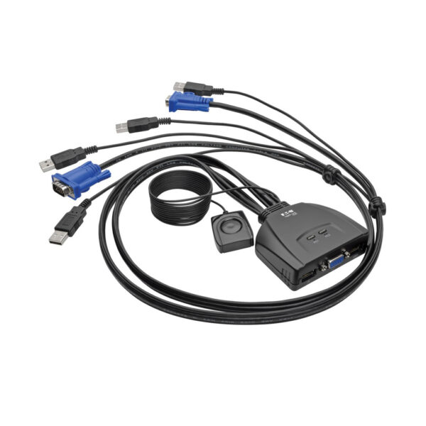 Tripp Lite series 2-Port USB/VGA Cable KVM Switch with Cables and USB Peripheral Sharing