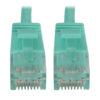 Tripp Lite series Cat6a 10G Snagless Molded Slim UTP Ethernet Cable (RJ45 M/M), PoE, Aqua, 1 ft. (0.3 m)