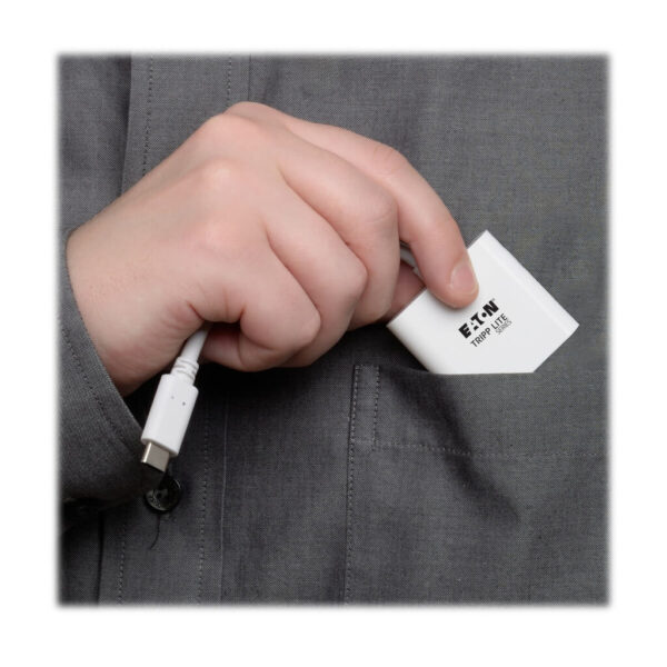 Tripp Lite series USB-C to HDMI Adapter with PD Charging, HDCP, White