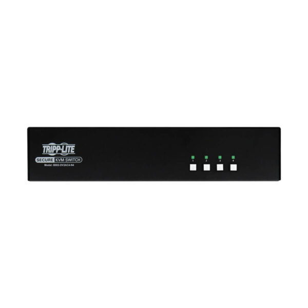 Secure KVM Switch, 4-Port, Dual Head, DVI to DVI, NIAP PP4.0, Audio, CAC, TAA