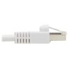 Tripp Lite series Safe-IT Cat6a 10G Snagless Antibacterial S/FTP Ethernet Cable (RJ45 M/M), PoE, White, 7 ft. (2.13 m), TAA
