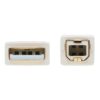 d89dd26a8f56716fea476cc0c2a1a306-1 Tripp Lite series Safe-IT USB 2.0 A to B Antibacterial Cable (M/M), White, 10 ft. (3.05 m)