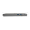 Tripp Lite USB-C Triple-Display Dock, 4K HDMI/DisplayPort, VGA, USB 3.x 5Gbps Hub, GbE, 100W PD Charging, Thunderbolt 3, Silver - U442-DOCK4-S