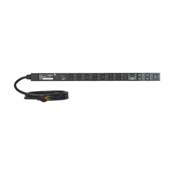 Eaton 8.6kW 200-240V 3-Phase IsoBreaker Managed PDU - Gigabit, 36 Outlets, L15-30P Input, LCD, 10 ft. (3 m) Cord, 0U, 70 in. (1.8 m) Height, TAA