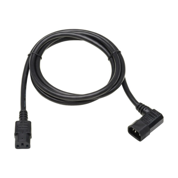 d90533fa9d51f4d22985d369ad4dfe8a Tripp Lite series Heavy-Duty PDU Power Cord, C13 to Right-Angle C14 - 15A, 250V, 14 AWG, 6 ft. (1.83 m), Black