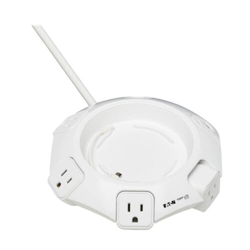 Tripp Lite Safe-IT Conference Surge Protector, 4 Rotating 5-15R Outlets, USB-C and 3 USB-A Ports, 10 ft. Cord, Antimicrobial - TLP410UCUFOAM