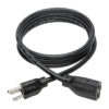 d91e8b0ab6829f291995a1ac2cc9c6d0 Tripp Lite series Power Extension Cord, NEMA 5-15P to NEMA 5-15R - 13A, 120V, 16 AWG, 6 ft. (1.83 m), Black