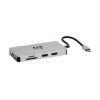 Tripp Lite series USB-C Dock, Dual Display - 4K 60 Hz HDMI, USB 3.x (5Gbps) Hub Ports, GbE, Memory Card, 100W PD Charging, Gray